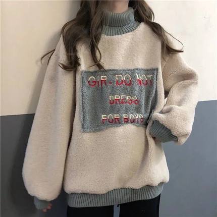 トップス プルオーバー もこもこアウター 袖あり 長袖 ドロップショルダー タートルネック デザイン オーバーサイズ ビッグシルエット 美ライン もこもこ モコモコ リブ 伸縮性 ボア カラバリ