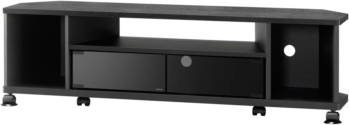 朝日木材加工 テレビ台 KAD style 52型 幅120 ブラック キャスター付き AS-KAD1200-B