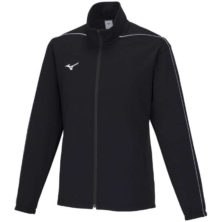 ミズノ 32MCA12590S ウォームアップジャケット（ブラック×ホワイト：サイズ：S） 32MCA12590S