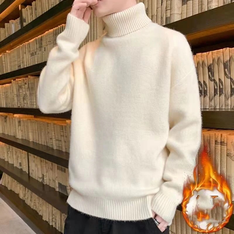 ック セーター メンズ ゆったり 裏起毛 厚手 おしゃれ カップル 韓国ファッション ニット