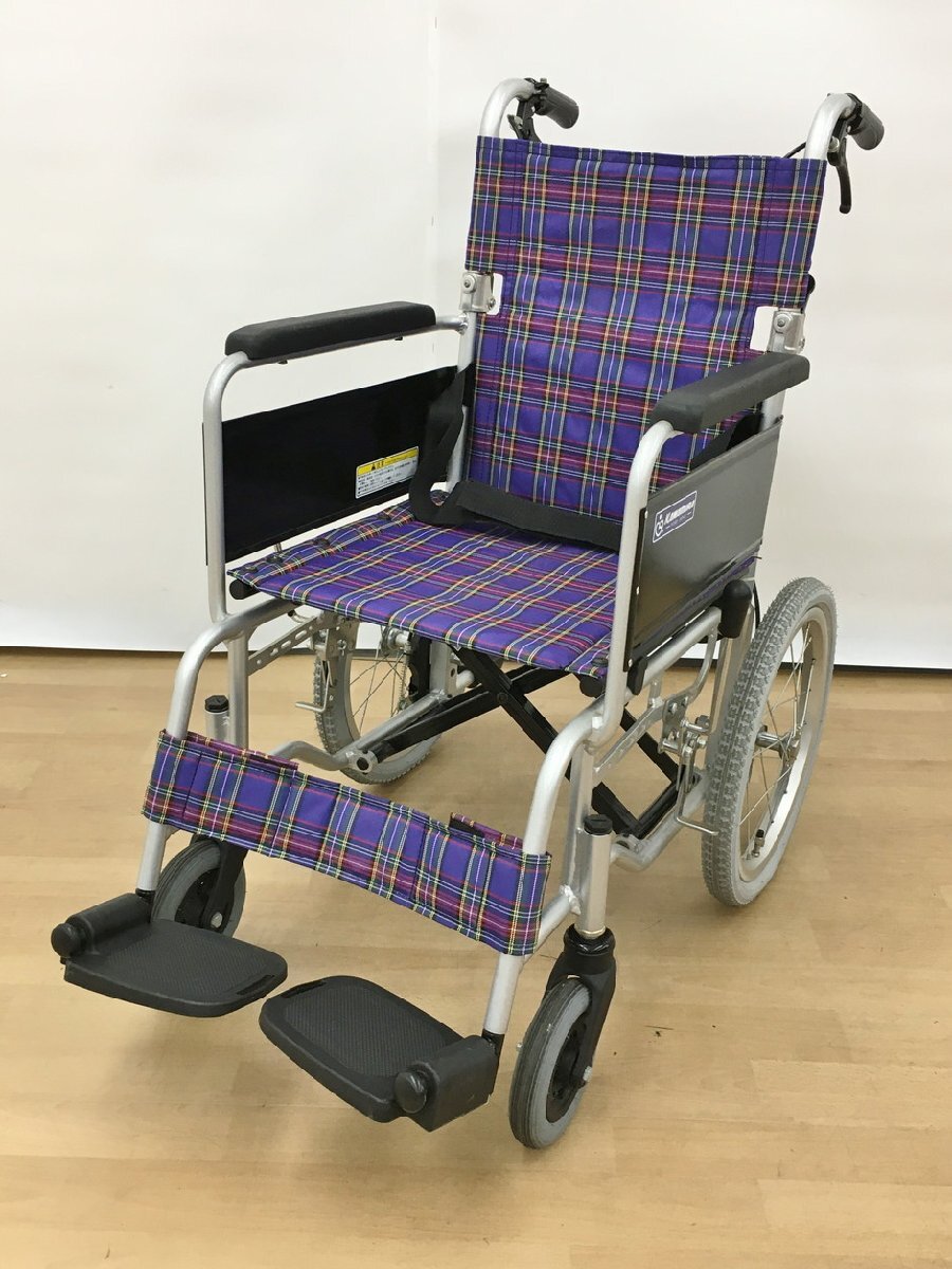 カワムラサイクル Kawamura アルミ製介助用車いす KAJ302SB 折りたたみ可能 使用者体重100kgまで 2507LS141