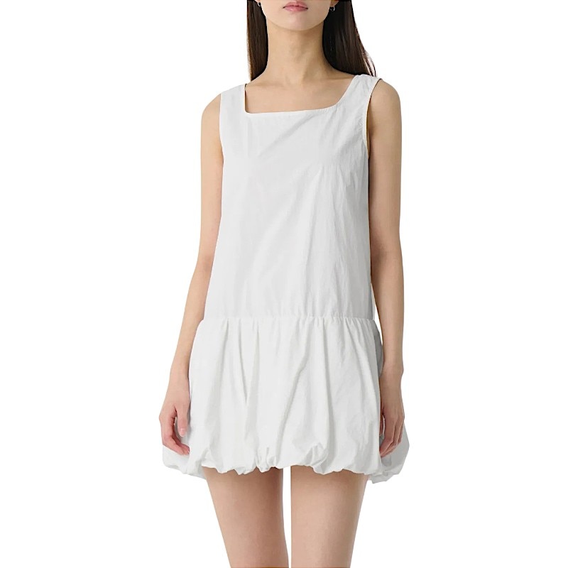 ウィメンズ バルーンミニドレス [WHITE] MWERW304-WH 可愛い おしゃれ ディリーファッション ガーリールック 韓国ファッション 韓国ブランド