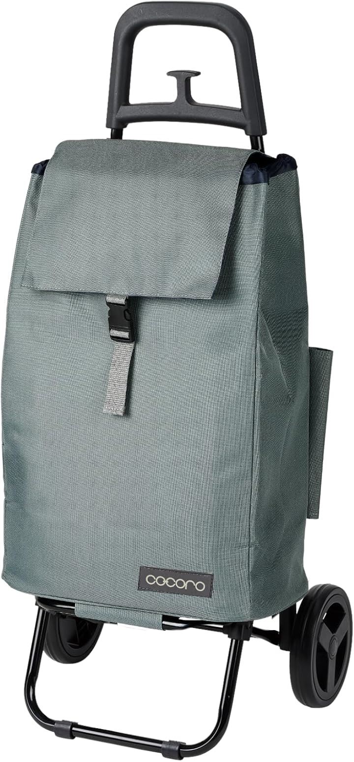 ショッピングカート 買い物カート 保冷 保温 Sサイズ 軽量2kg 大容量37L 小柄な方にも使いやすい 大きなタイヤでラクラク 折り畳み式 収納 荷物フック(グレー, Small) 4,743円