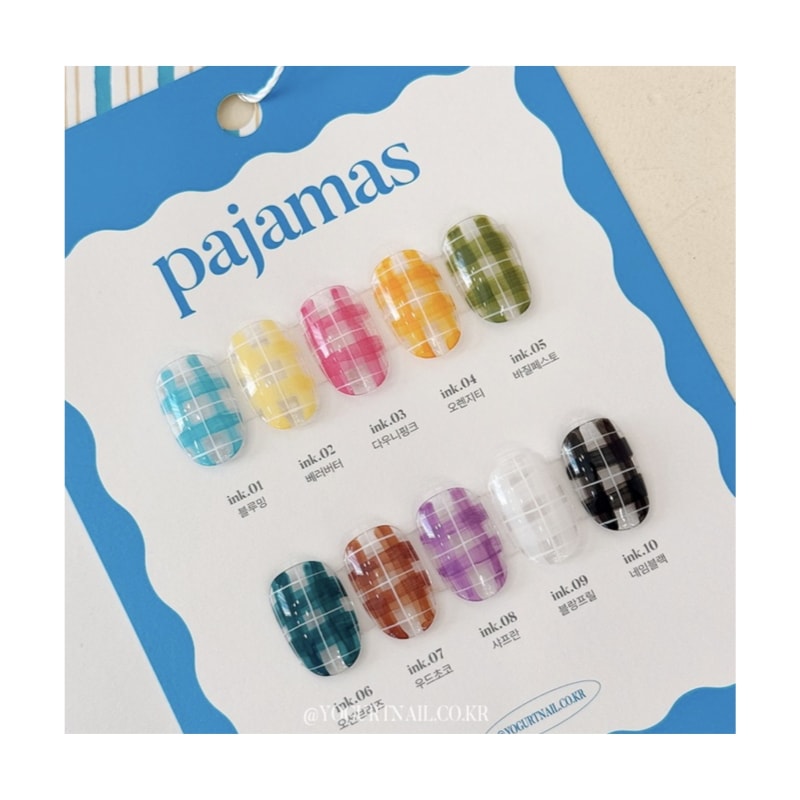 yogurt nail / Pajamas 10 set / color ink gel 発色が良いです！