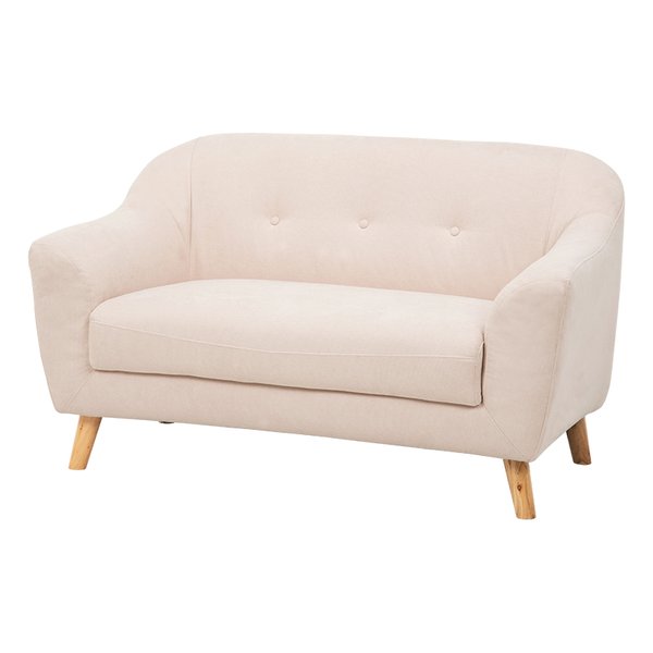 ソファー ピンクベージュ・幅125×奥行68×高さ73 60 cm 2人掛け エメル-PB 22,176円