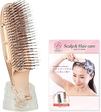 エスハートエス スカルプブラシ ワールドモデルショート ピンクゴールド シャンプーブラシ ヘアブラシ リフトケア 頭皮マッサージ 頭皮ケア 美容師推奨 ギフト プレゼント エス・ハート・エス S HE