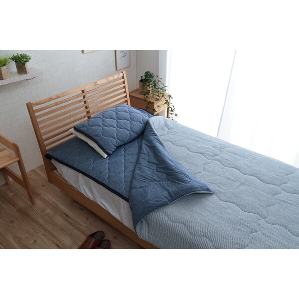 1192120370308 寝具 掛け布団 肌布団 ダブル 洗える 冷感 涼感 接触冷感 パイル リバーシブル 約185×185cm メーカー直送