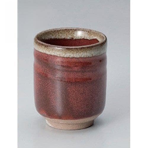10個セット 長湯呑 赤ｳﾉﾌ湯呑 [7 x 8.9cm(200cc)] 強化 和食器 酒器 料亭 旅館 業務用