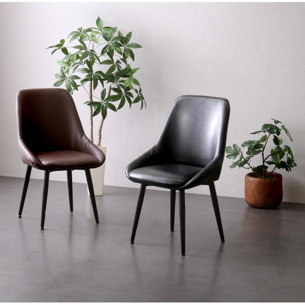ダイニングチェア 椅子 おしゃれ 北欧モダン ヴィンテージ レトロ レザー ミッドセンチュリー いす イス 座面高さ42.5cm