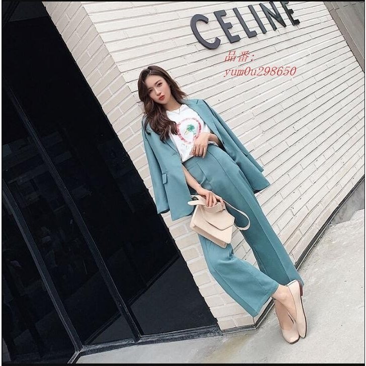 セットアップ 着痩せ セットアップ 上下セット 春秋 大人 フォーマル ロングパンツ レディース 長