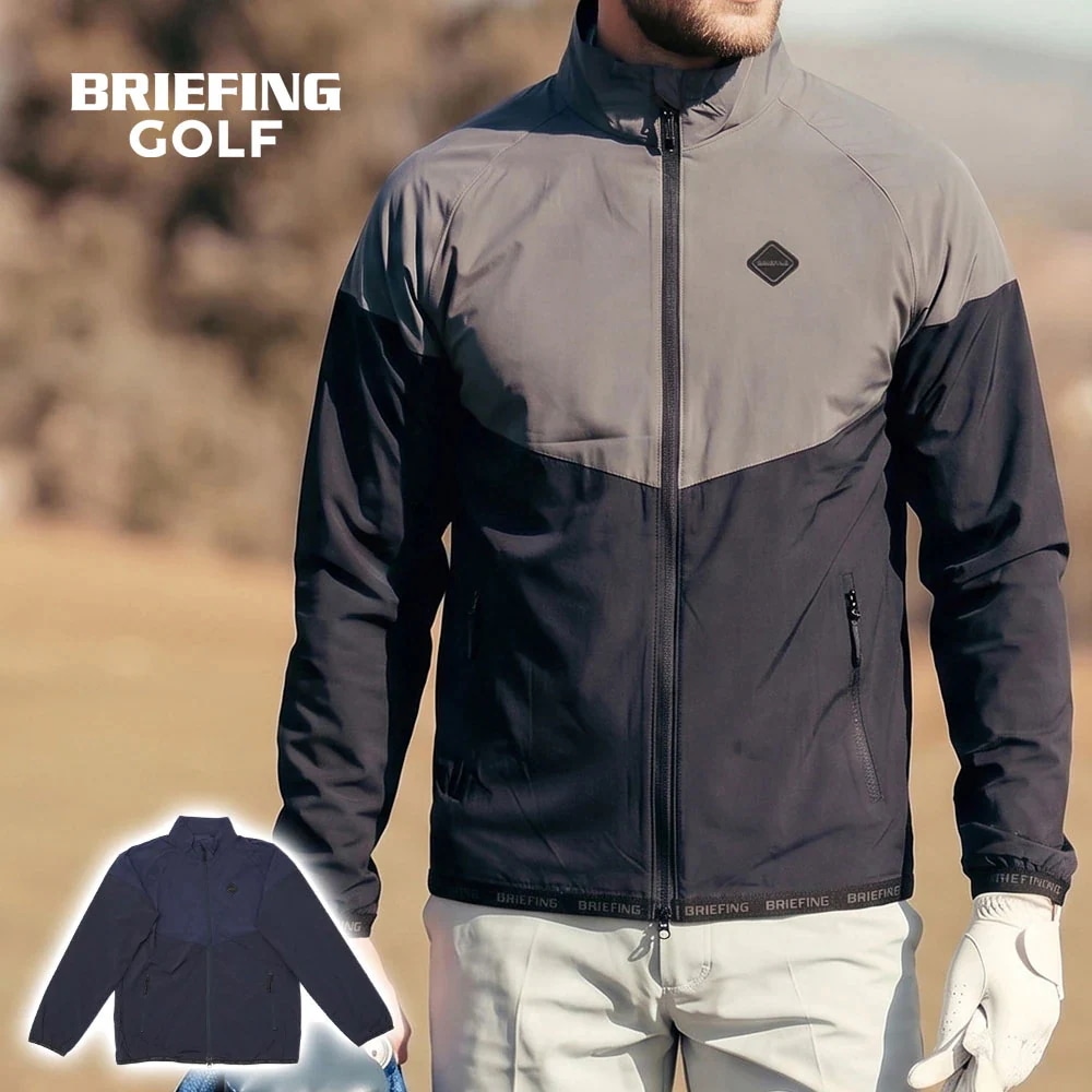 日本正規品 ゴルフ ジャケット ブルゾン メンズ 春 夏 薄手 長袖 ウェア 軽量 透湿 防風 URBAN ATHLETE MEN’S BI-COLOR WIND BLOUSON BRG261M35