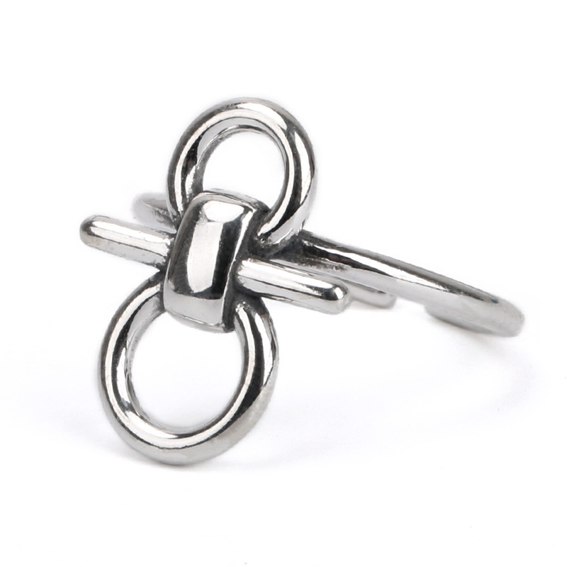 925 ノットリング 結び リボン [cr372]