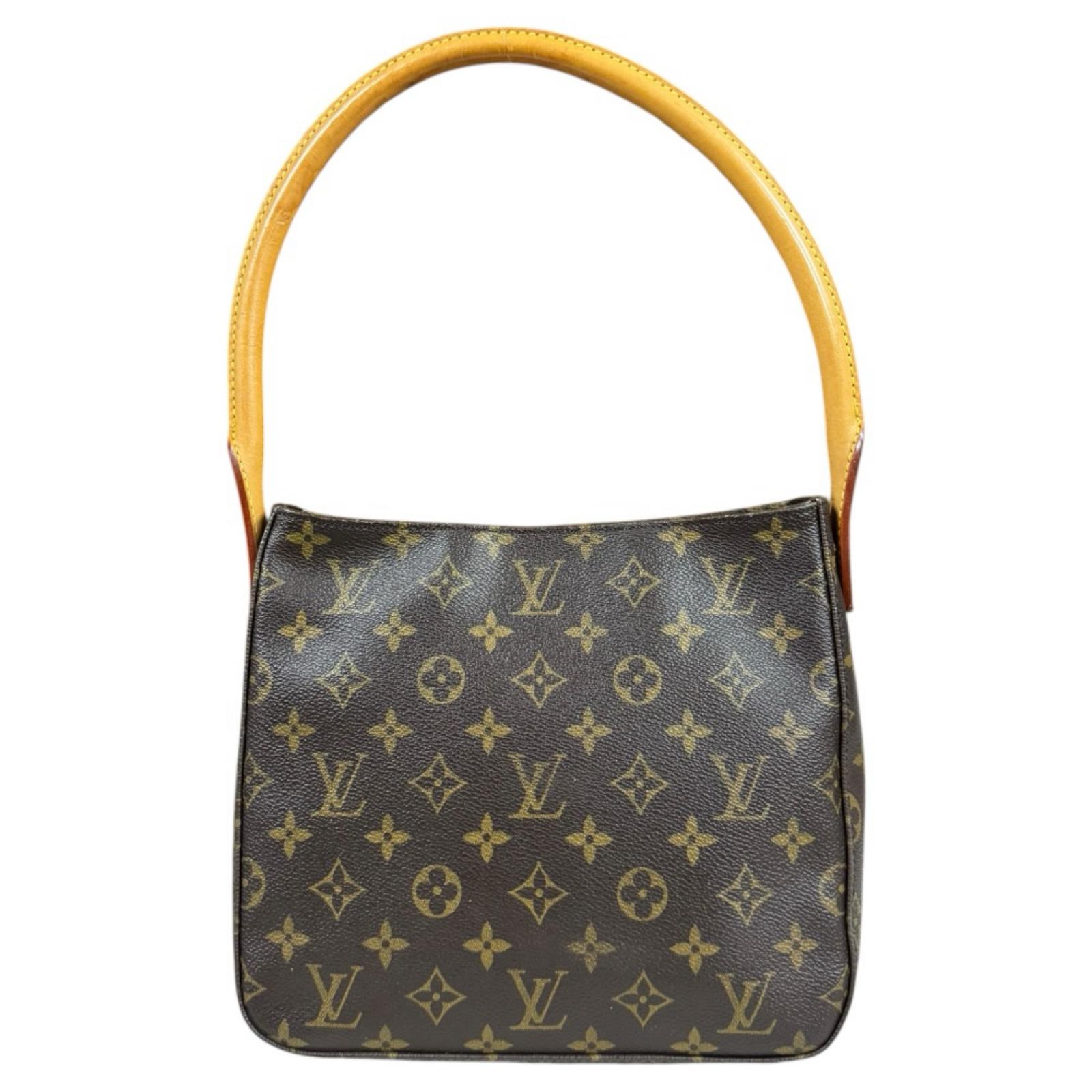 ルイヴィトン ルーピングMM モノグラム ショルダーバッグ モノグラムキャンバス M51146 ブラウン LOUIS VUITTON 中古