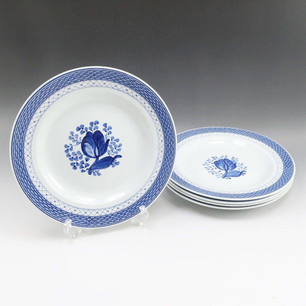 ファイアンス トランクウェーバー プレート×５ 食器 _ 中古品