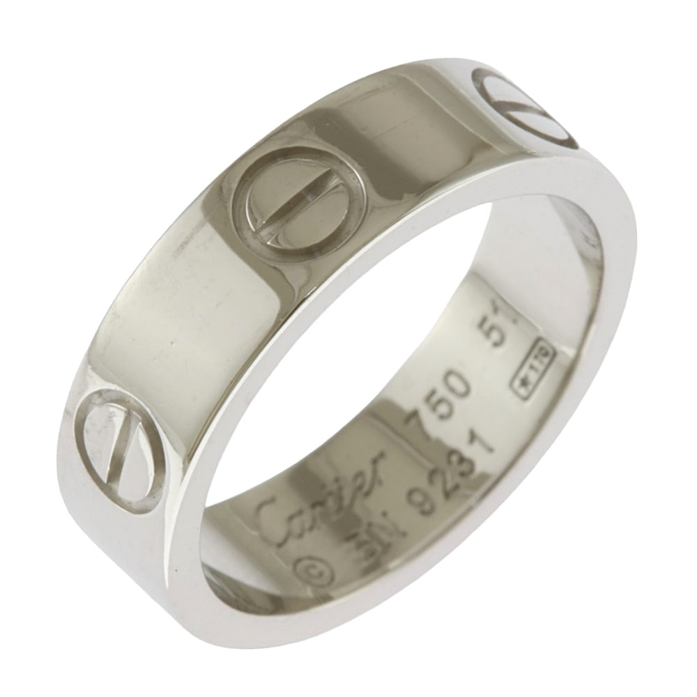 カルティエ ラブ リング 指輪 11号 18金 K18ホワイトゴールド CARTIER 中古 美品