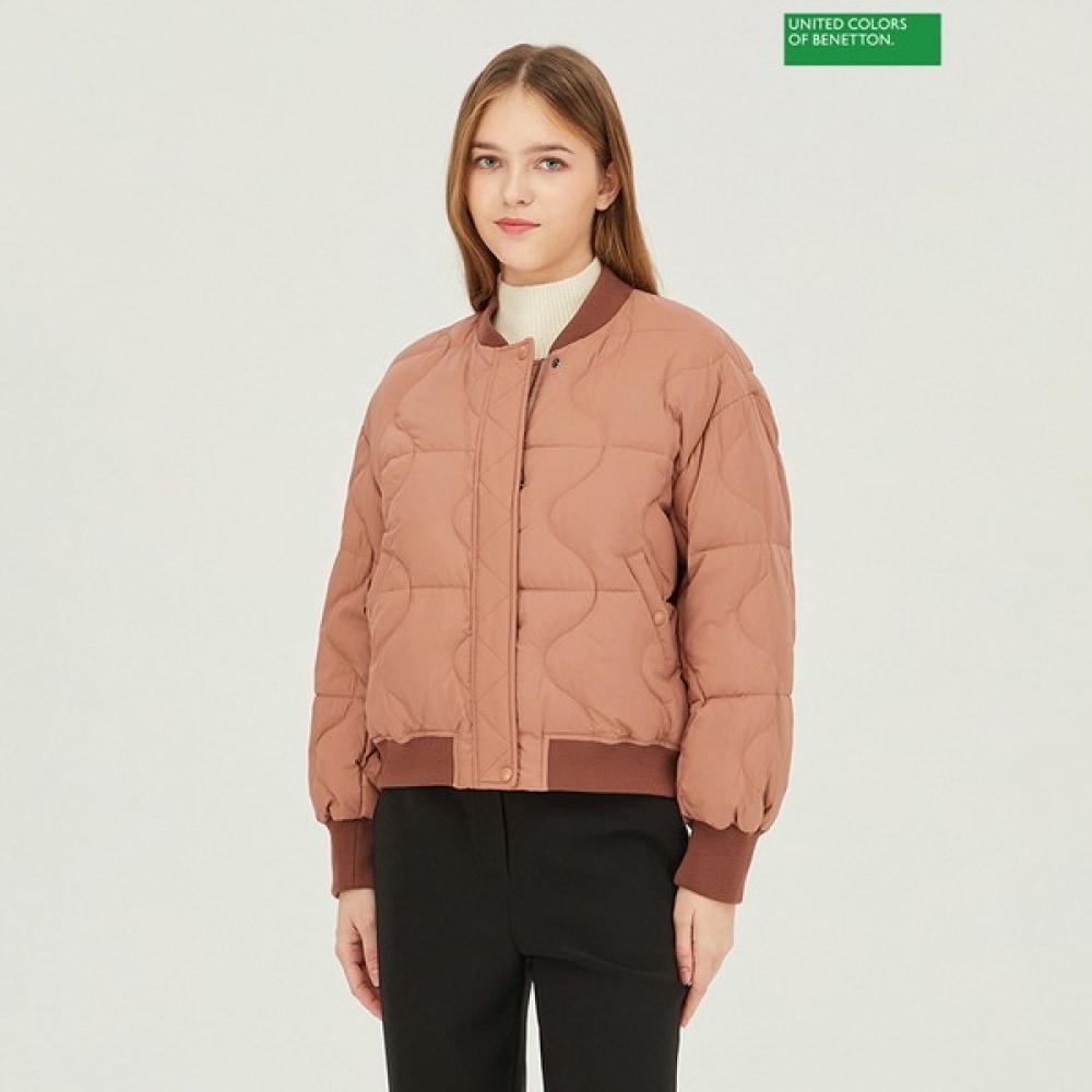 [ベネトン] ベネトンカラーキルトブルゾンジャンパー BAPDF7361_BR