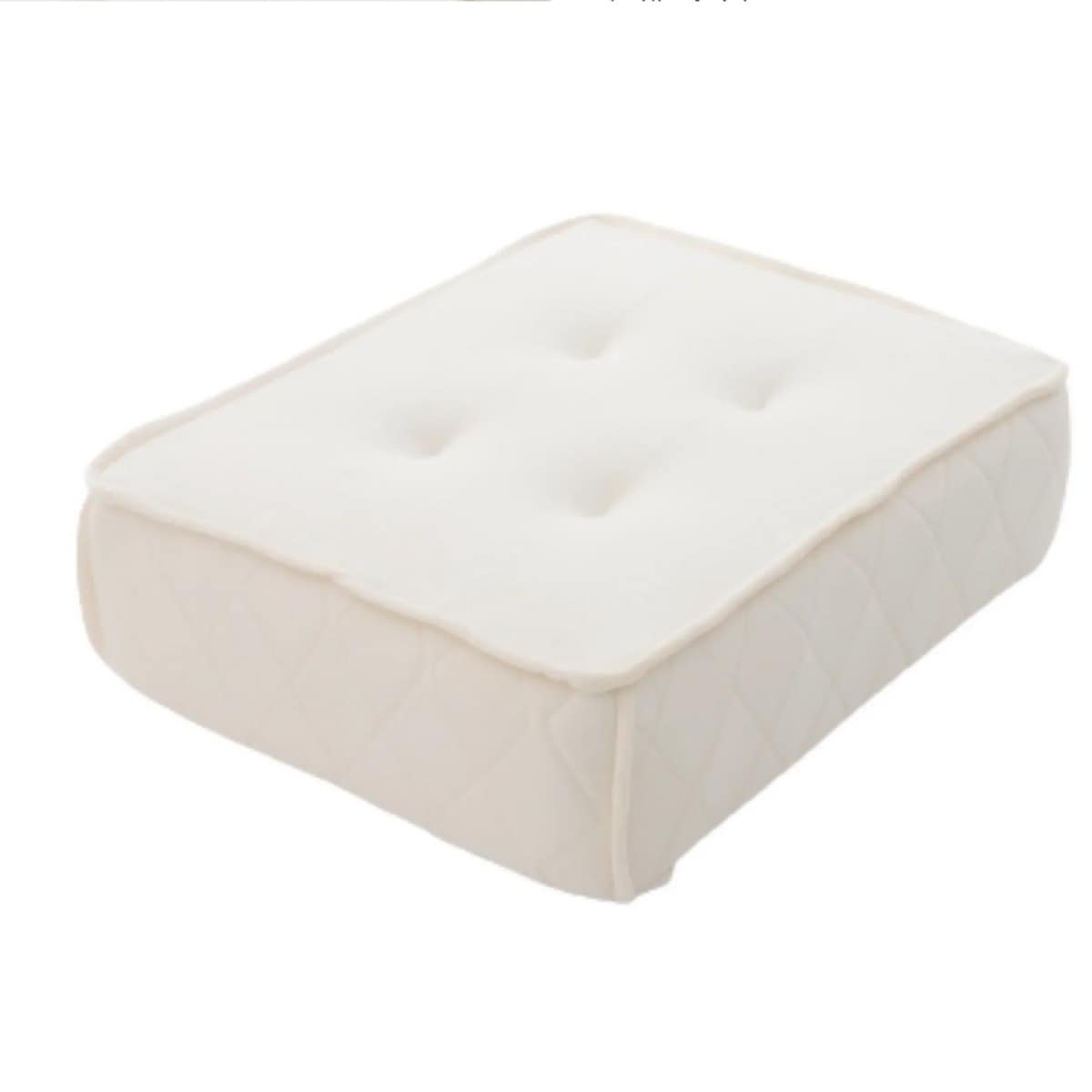 【I】 セルタン フロアクッション 単品 ホワイト ダイヤモンドキルト クッション ポケットコイル 新生活 一人暮らし【受注生産品】