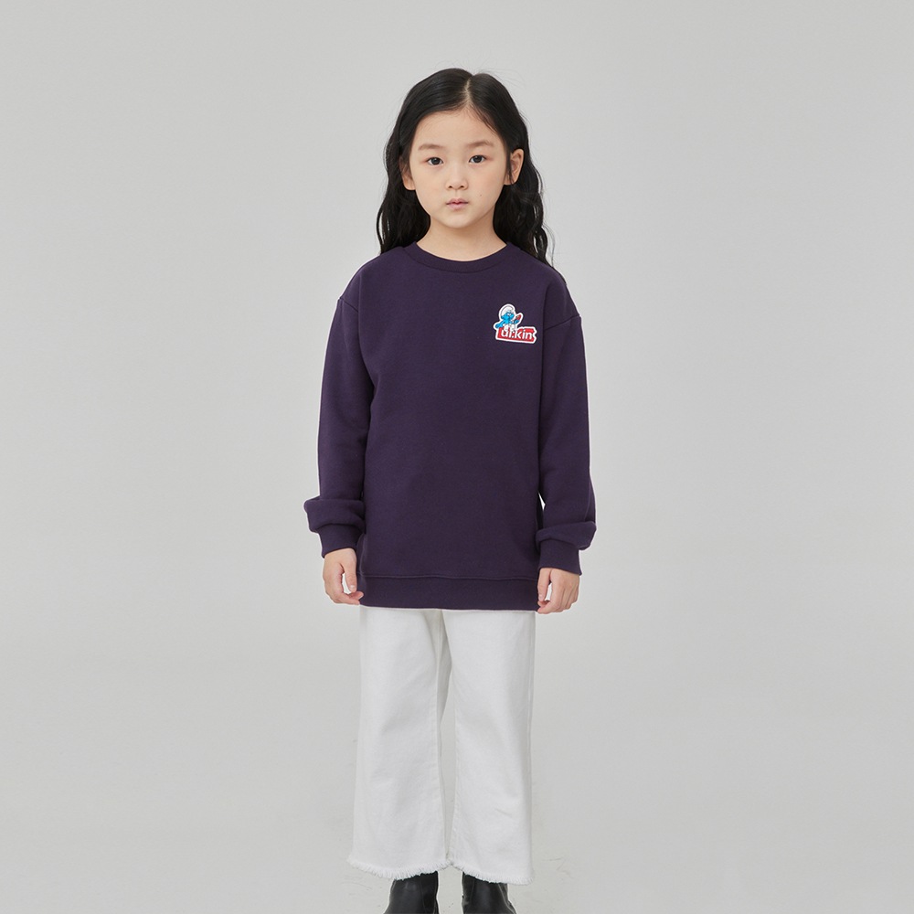 SMURF & UL:KIN Logo Embroidery Kids Sweatshirts_VI