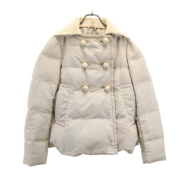 ダウンジャケット 38 ベージュ レディース