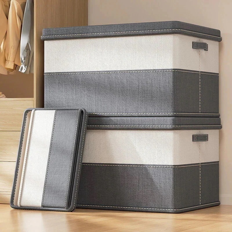 収納ボックス 折りたたみ大容量布 フタ付き ふた付 押し入れ収納ケース 衣類 折り畳みケース