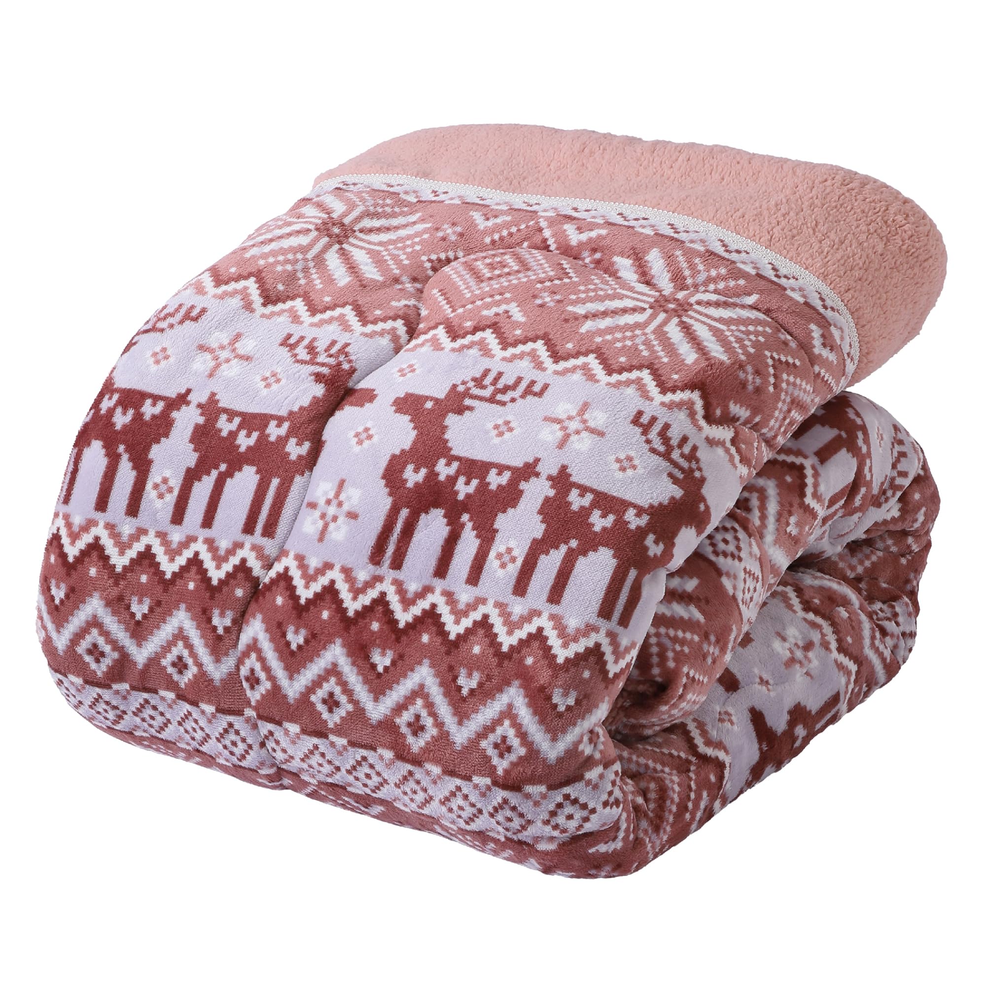 nishikawa 【 西川 】 あったか 掛け布団 シングル もこもこシープボアで暖か ふわふわ 柔らかな肌触り 抗菌防臭加工 レッド FQ03739409