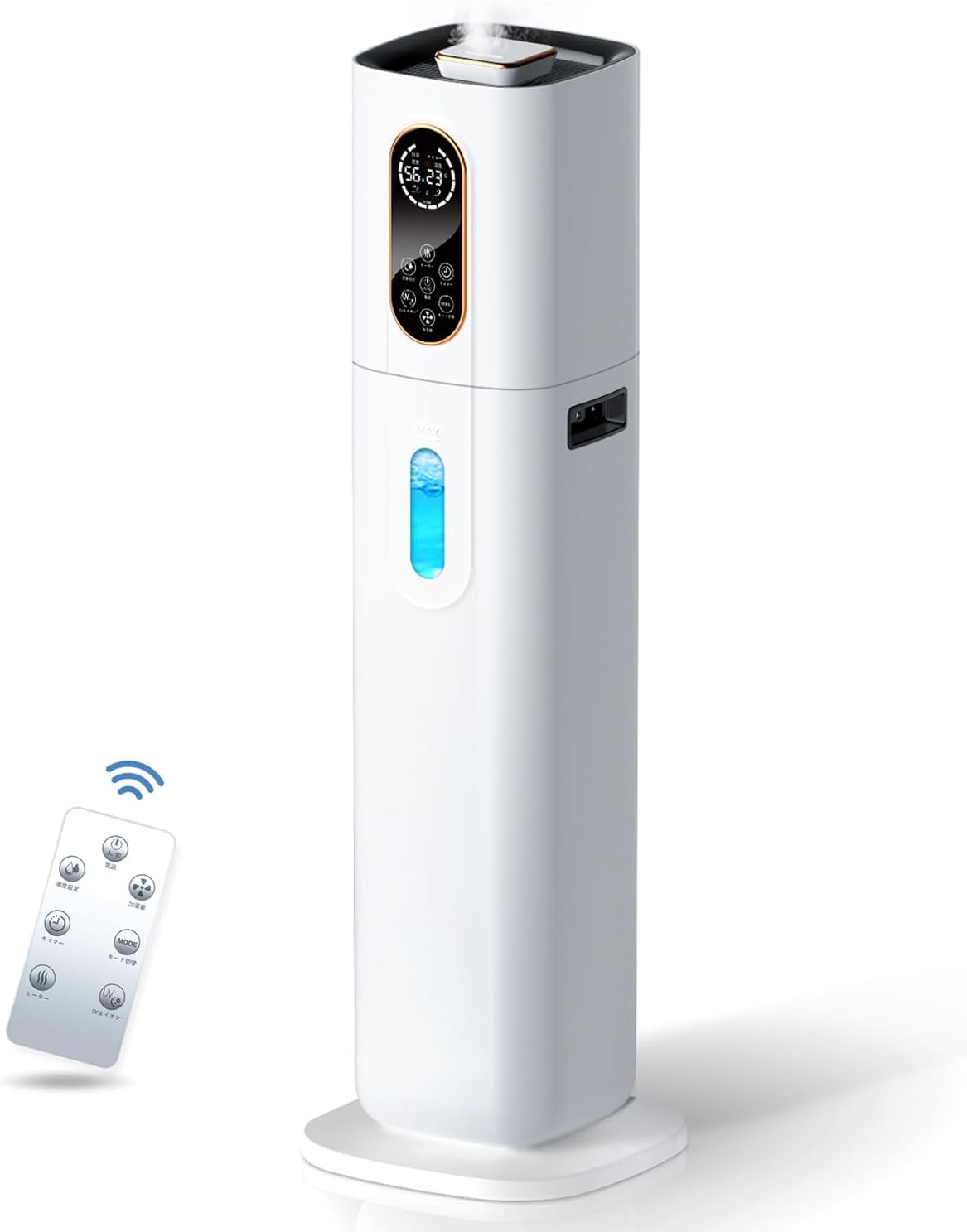 【冬新登場 AIスマート & 知能恒湿】 加湿器 大容量 ハイブリッド式 9L AI湿度調整 加熱式加湿器 超音波 タワー型 アロマ対応 空気清浄付 静音 省エネ 4重除菌 マイナスイオン 銀イオン抗