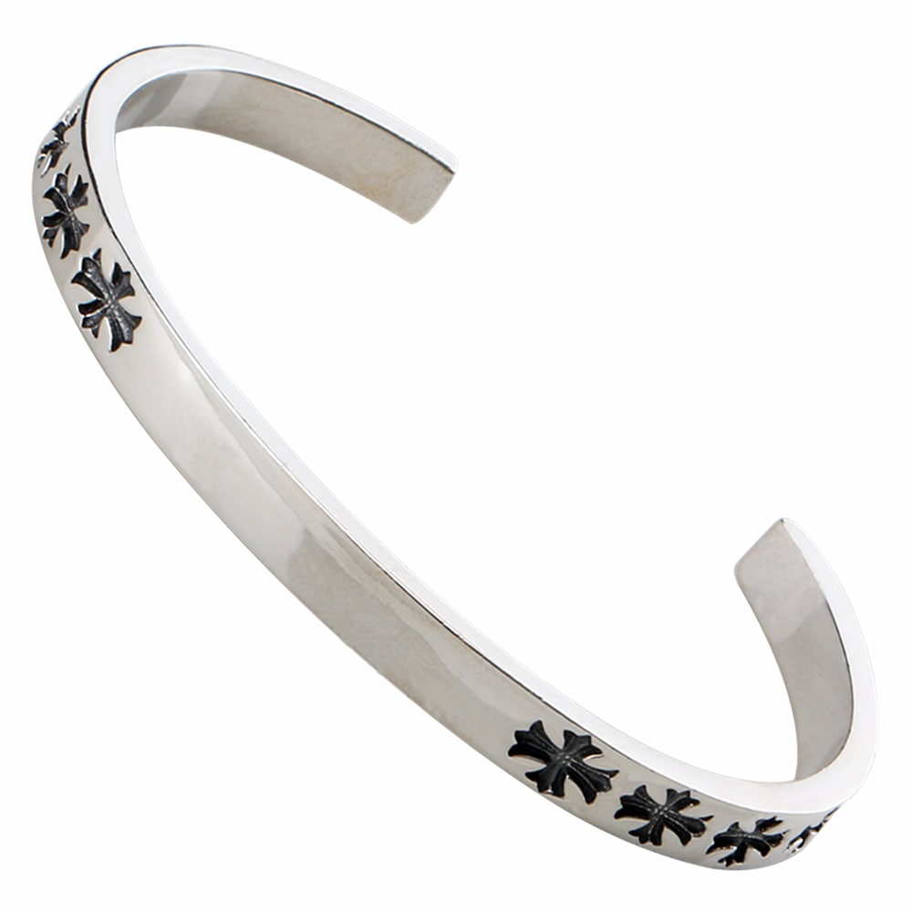 925 クロスバングル 平打ち [bs027]