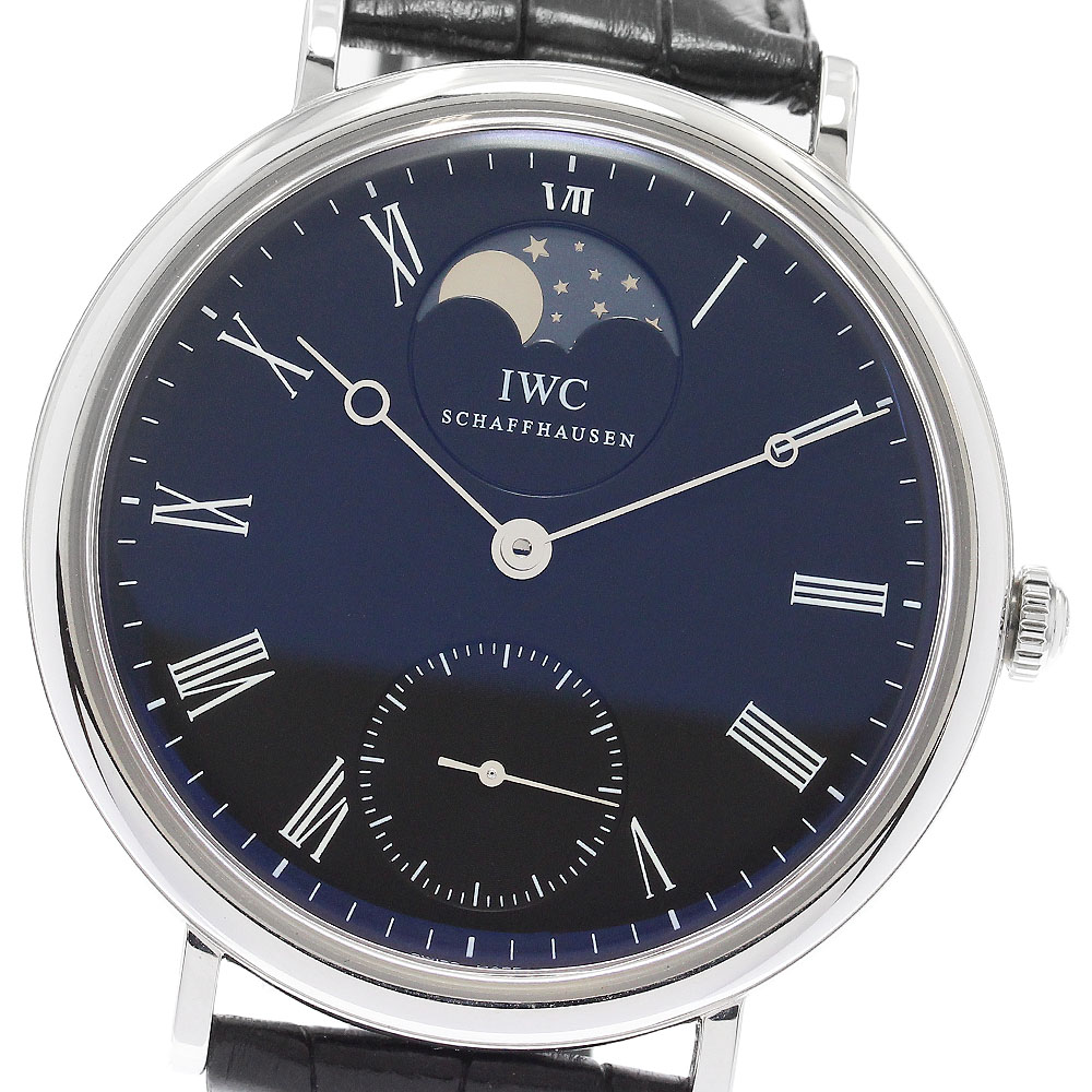 IWC SCHAFFHAUSEN IW544801 ヴィンテージ ポートフィノ ムーンフェイズ 手巻き メンズ _888113【中古】