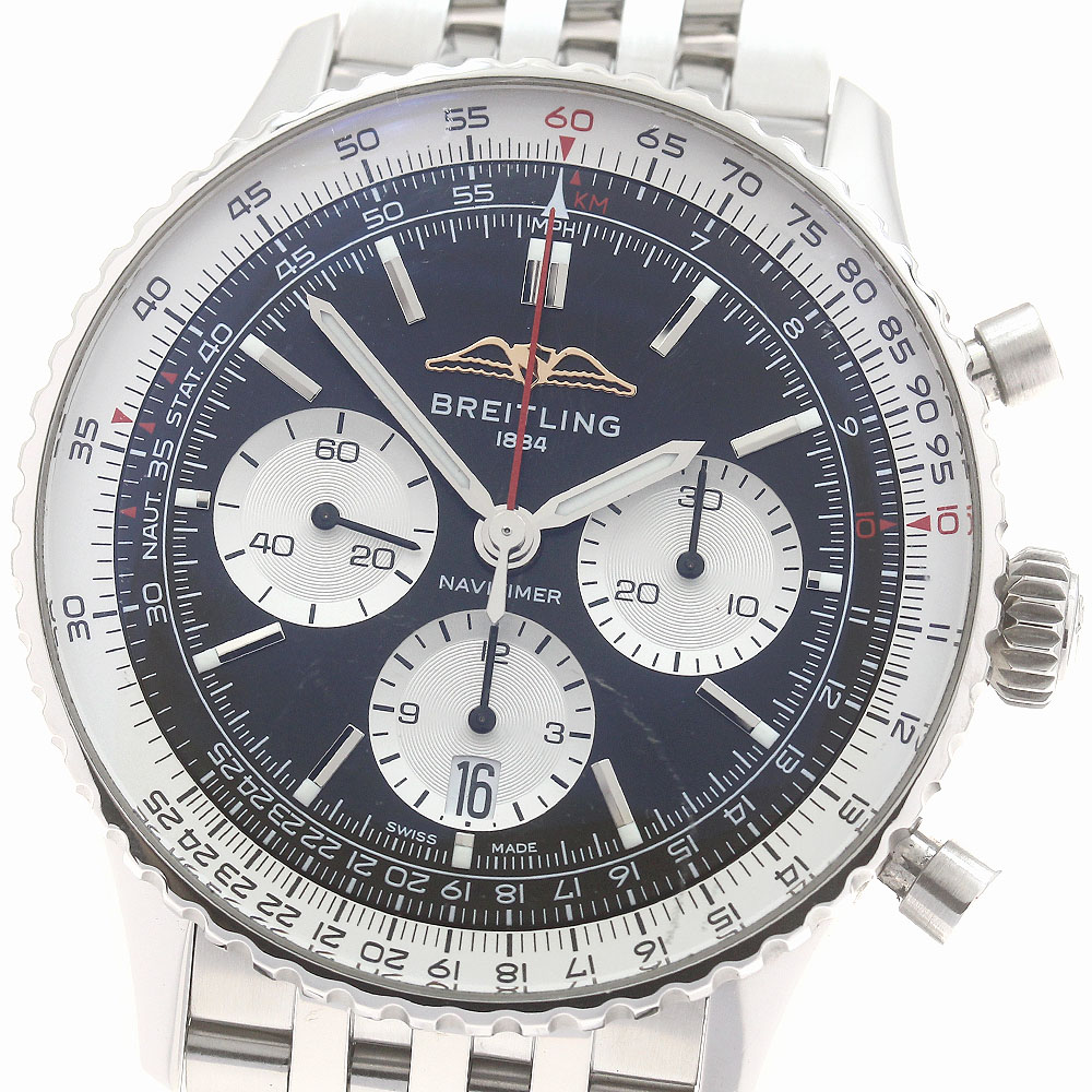 ブライトリング BREITLING AB0138 ナビタイマー 01 クロノグラフ43 自動巻き メンズ 良品 内箱・保証書付き_889569【中古】 412,875円