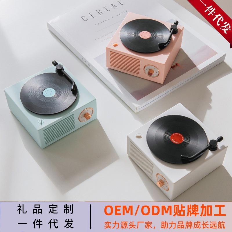 クリエイティブギフトアトミックビニール Bluetooth スピーカーレトロレコードプレーヤー小型スピーカーミニワイヤレス Bluetooth ギフトスピーカー