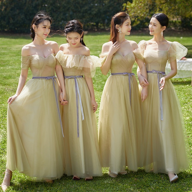 【2枚購入で 3oo円OFF】花嫁介添人スーツ長い気質女性のためのハイエンドドレス 5,042円