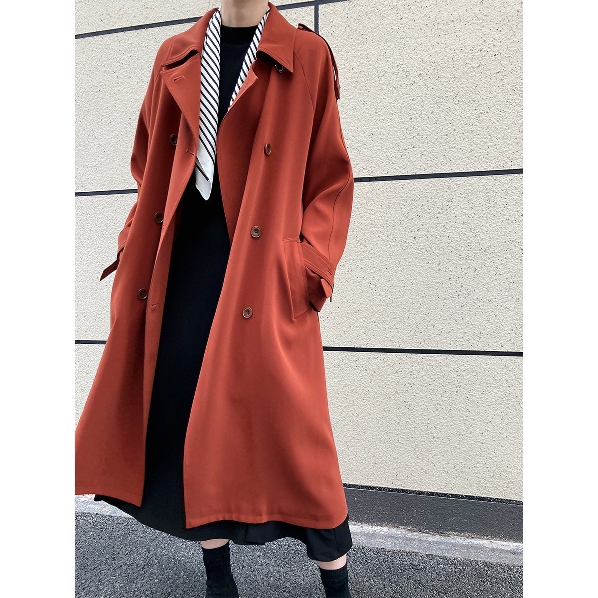 2024 春秋 コート トレンチコート レディース ロング ベルト付き オシャレ OL 20代 30代 40代 50代 通勤 韓国ファッション