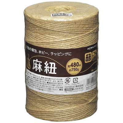 他サイト： 麻紐(ホビー向け)2mm×480m きなり コクヨ ﾎﾋ-35の商品画像
