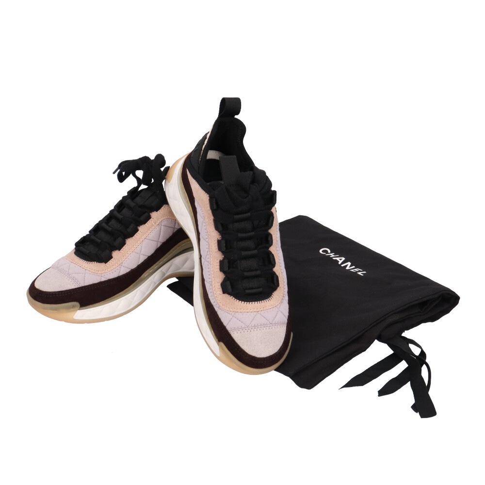 シャネル マトラッセ スニーカー スウェード G38501 CHANEL 中古