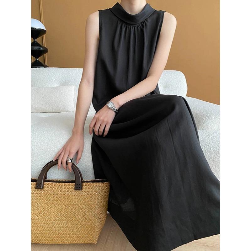 デザイナースタイルのテンセルリネン2ウェイルーズでエレガントなノースリーブドレスSN lounge dress compre agora cozy worldwide 走れる タイト スカート イエベ