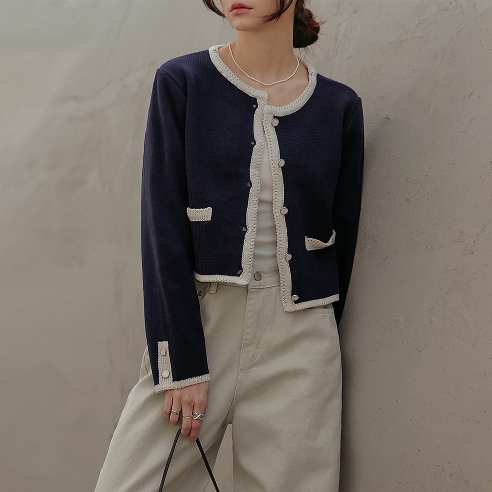 バーネルカラーリングニットカーディガン