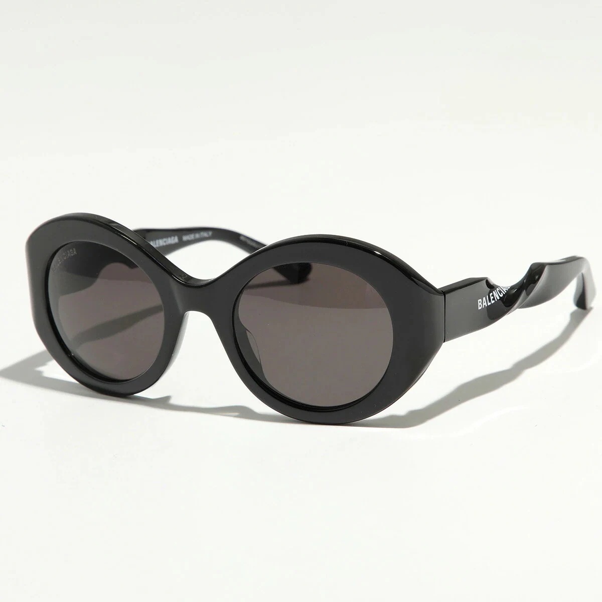 BALENCIAGA バレンシアガ サングラス BB0208S メンズ バタフライ型 セルフレーム フルリム ロゴ アイウェア 001/BLACK-BLACK-GREY