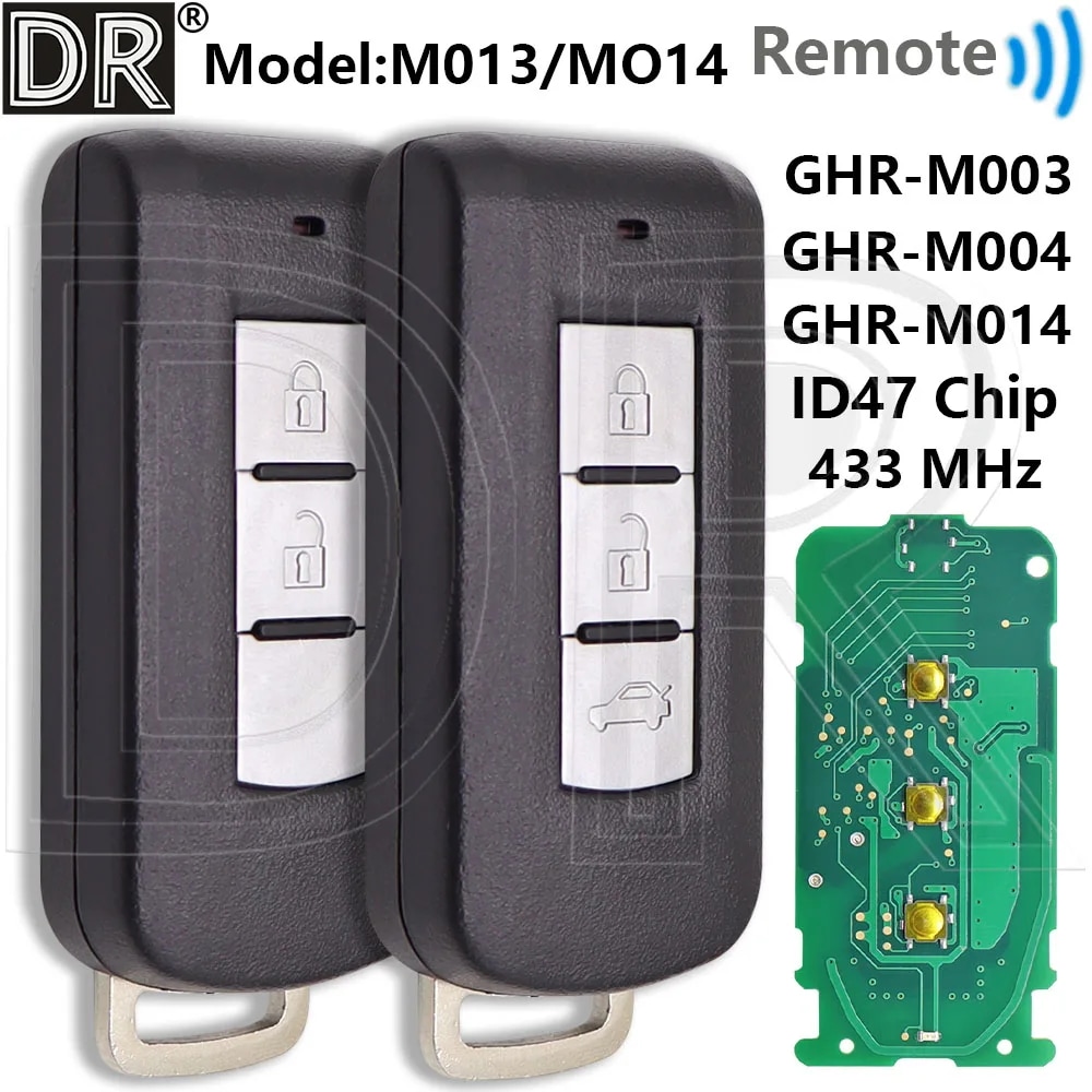 グレートID47チップ GHR-M003/M004 M013/M014 433MHz 車載リモートキー 三菱 エクスパンダー エクリプスクロス パジェロスポーツ L200 モンテロ 専用 輸入品