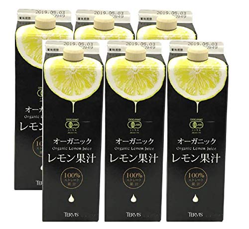 即日発送 テルヴィス 有機レモン果汁 1000ml ×6本