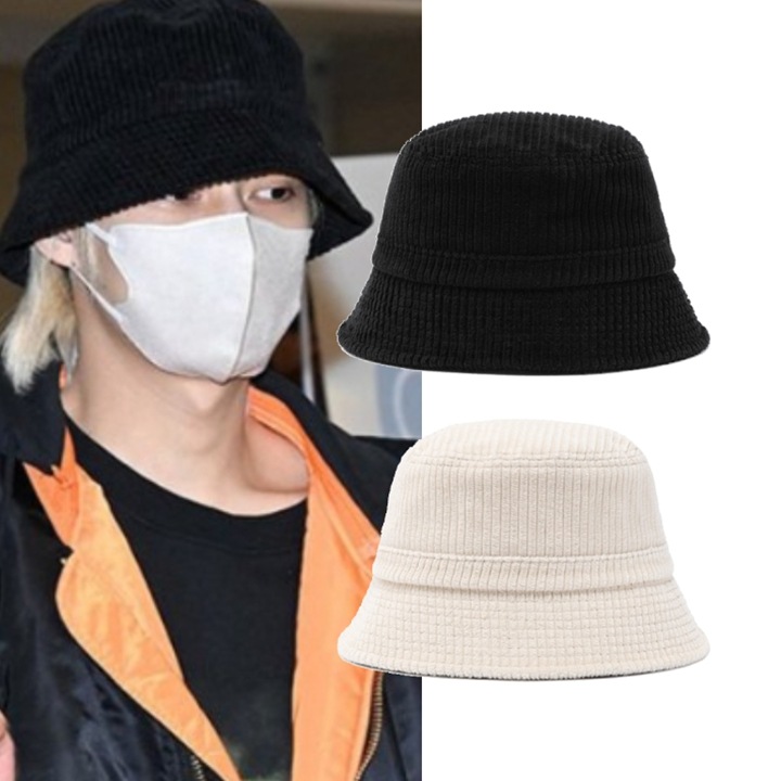 [SEVENTEEN JUN 着用]オーバーフィット コーデュロイ バケットハット 2Color