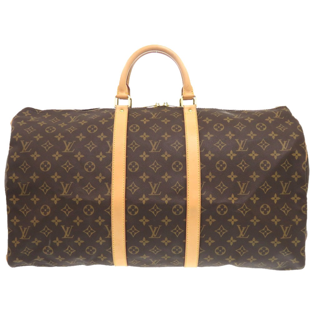 美品 キーポル55 モノグラム M41424 ボストンバッグ モノグラムキャンバス/モノグラム ブラウン LV 1639【中古】 メンズ