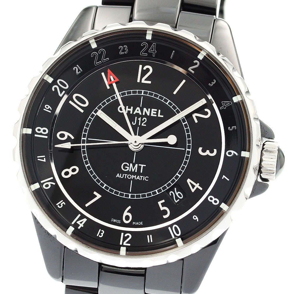 シャネル CHANEL H3102 J12 GMT 黒セラミック 自動巻き メンズ 美品 _909593【中古】