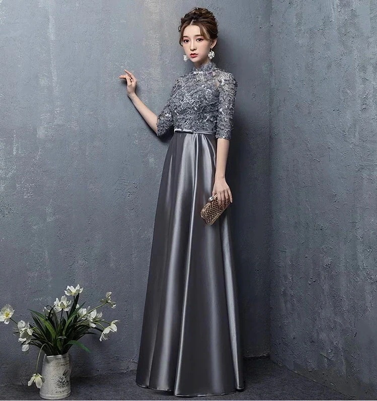 ウエディンドレス 優雅 花嫁 結婚式 ロング丈ライト 長袖 気質 二次会 演奏会