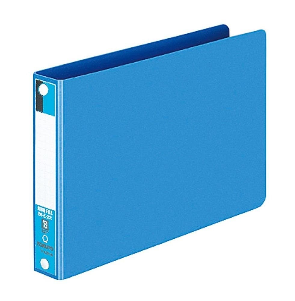 （まとめ買い）リングファイル 2穴 B6横 170枚収容 青 フ-428B [x10]