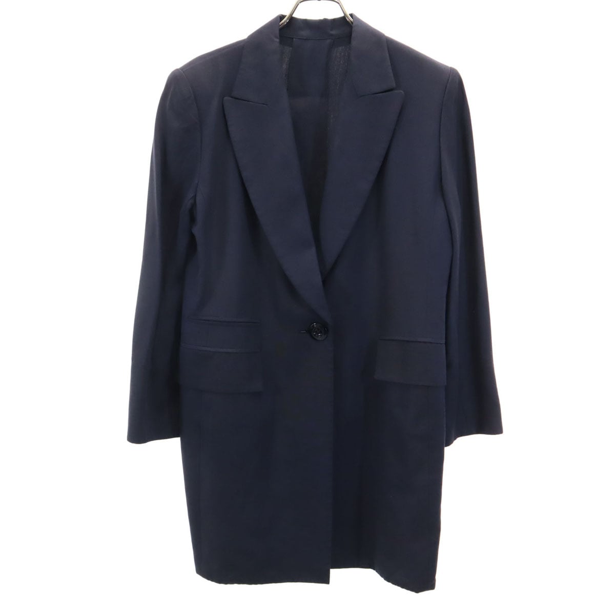 Christian Dior クリスチャンディオール 90s オールド チェスターコート 9 ネイビー レディース 古着