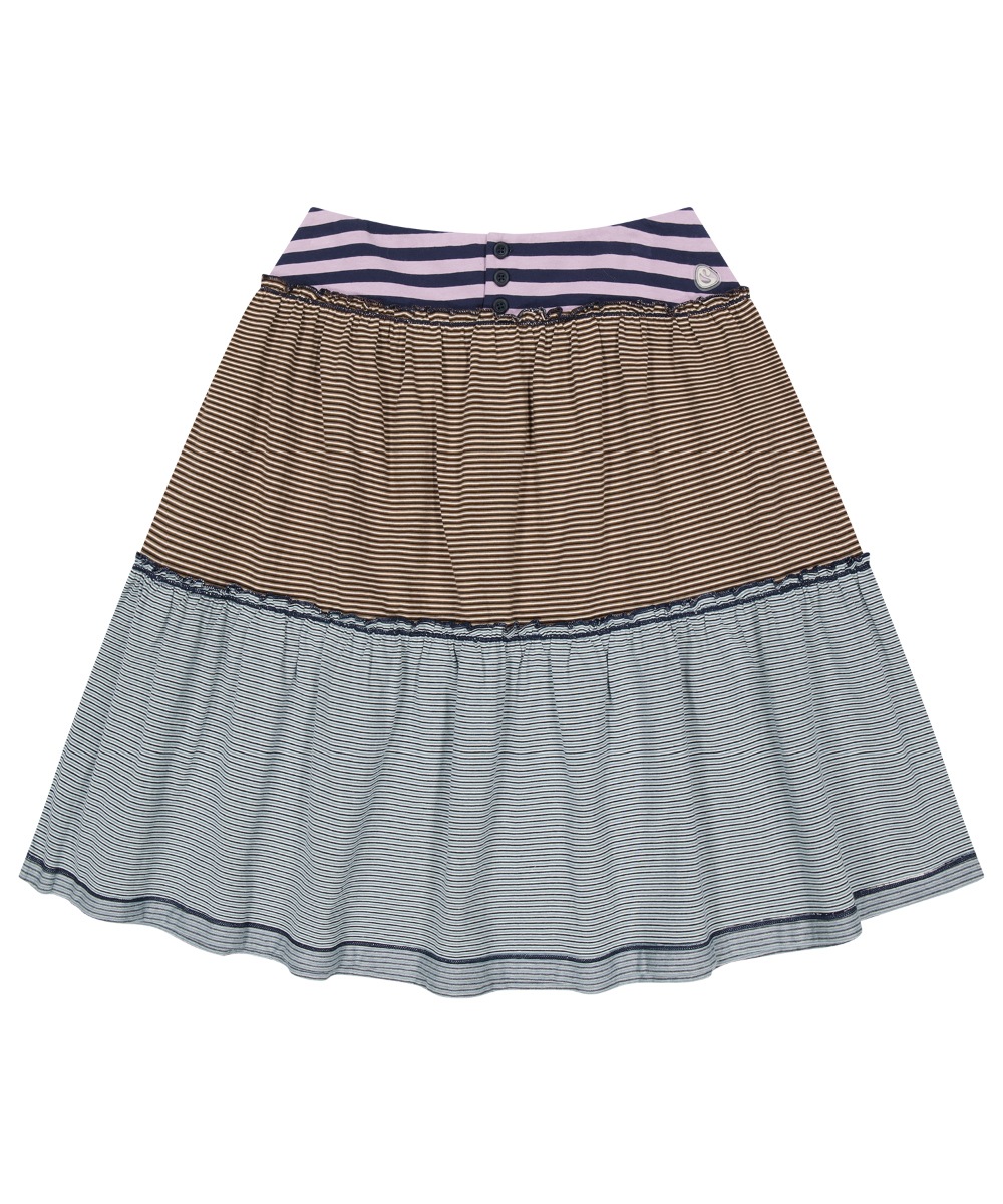 【COYSEIO】26SS COLORED STRIPE MIDI SKIRT : PURPLE