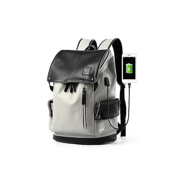 Lavancia] 大容量PU革リュック pc リュック リュック バックパック