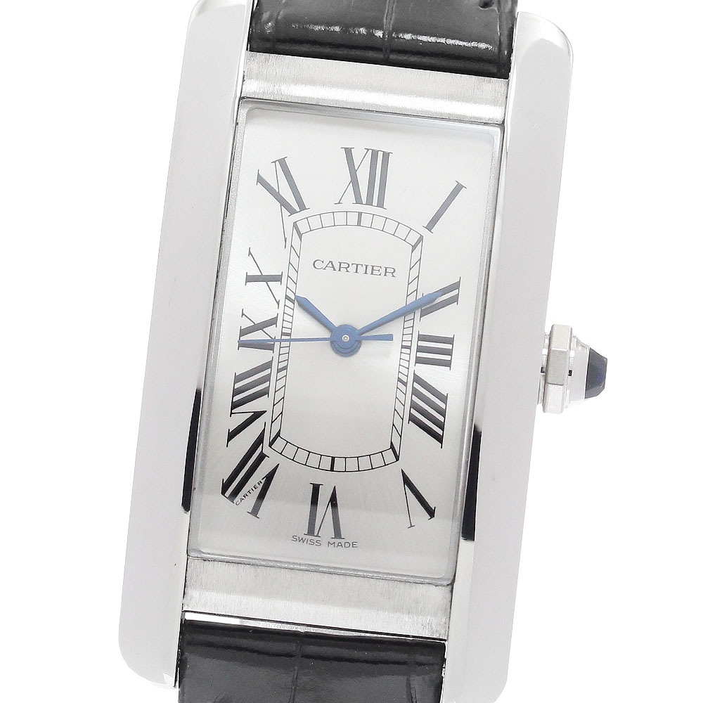 カルティエ CARTIER WSTA0044 タンクアメリカンMM 自動巻き ボーイズ 保証書付き_961922【中古】