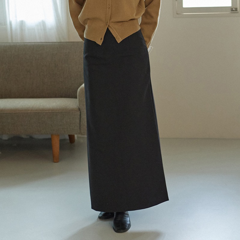 WOOL LINE SKIRT_2 COLORS