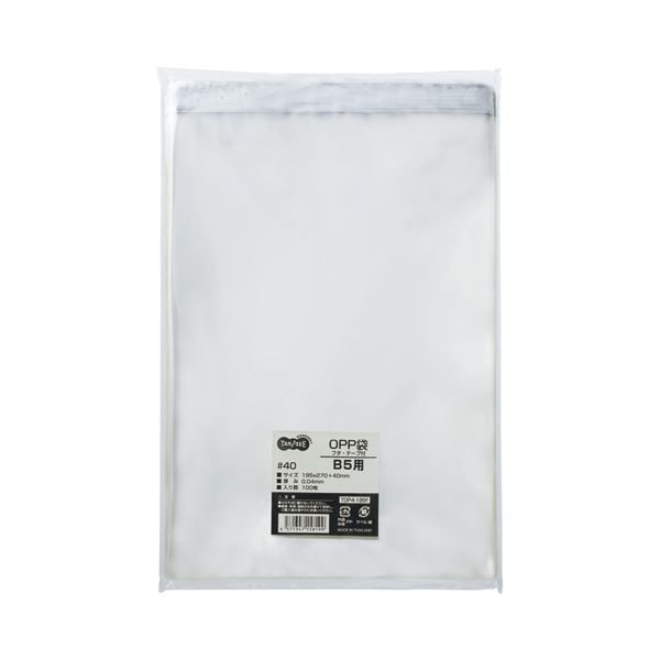 (まとめ）TANOSEE OPP袋 フタ・テープ付B5用 195×270+40mm 1セット（1000枚：100枚×10パック）(×3セット) 12,747円